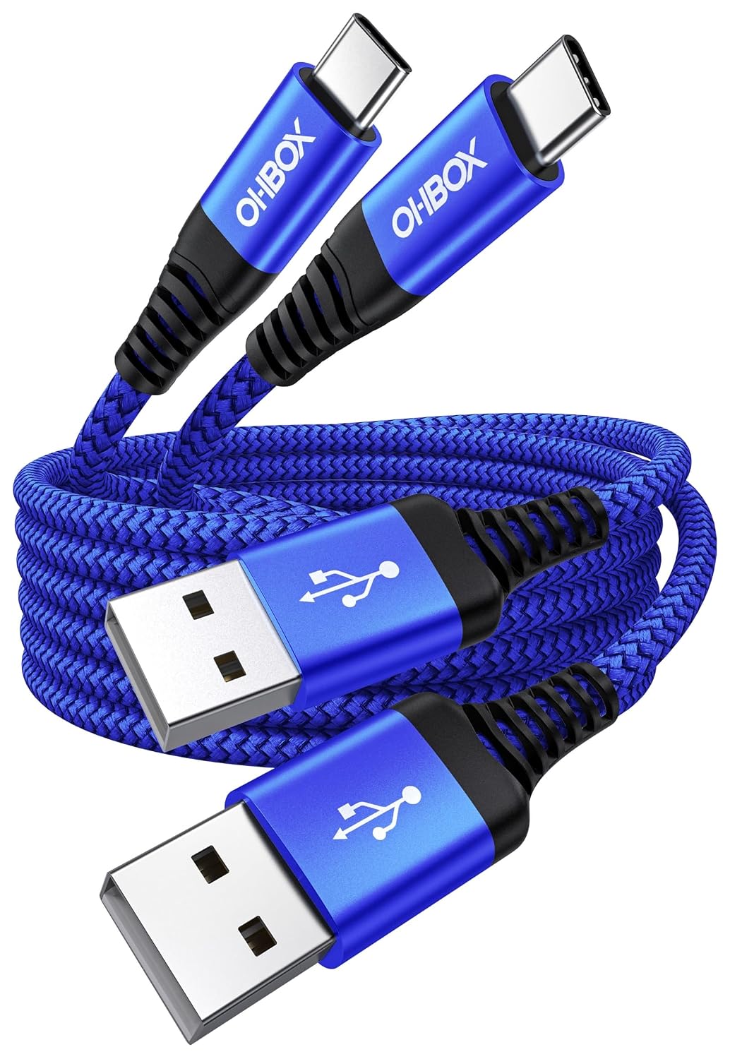 CABLES USB A A USB C DE 60 W DE CARGA RÁPIDA 2 UNIDADES DE 6 PIES , CABLE USB A USB C PARA CARPLAY, CARGADOR USB TIPO C - 1