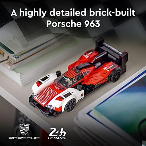LEGO SPEED CHAMPIONS PORSCHE 963 76916, KIT DE CONSTRUCCIÓN DE COCHE MODELO, JUGUETE DE VEHÍCULO DE CARRERAS PARA NIÑOS, SET - 5