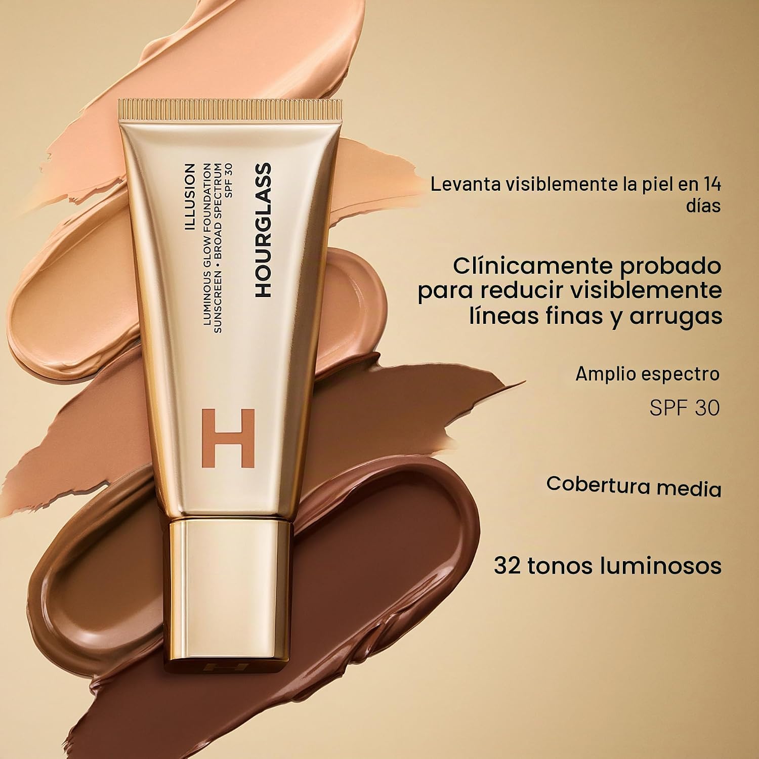 HOURGLASS ILLUSION LUMINOUS BRILLO GLOW BASE DE MAQUILLAJE SPF 30 - 4