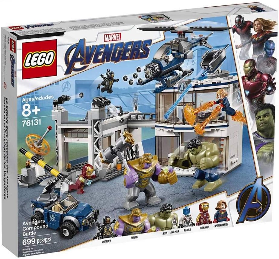 LEGO MARVEL AVENGERS COMPOUND BATTLE 76131 - JUEGO DE CONSTRUCCIÓN QUE INCLUYE COCHE DE JUGUETE, HELICÓPTERO Y PERSONAJES - 1