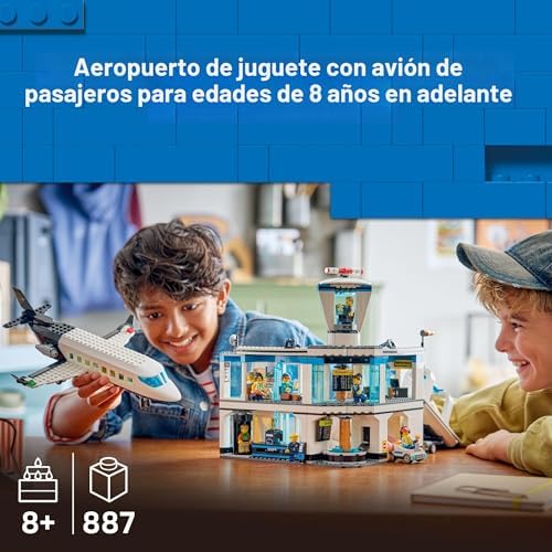 LEGO AEROPUERTO DE LA CIUDAD CON JUGUETE DE CONSTRUCCIÓN DE AVIÓN - JUGUETE DE CONSTRUCCIÓN PARA NIÑOS - JUEGO DE VIAJE - 6