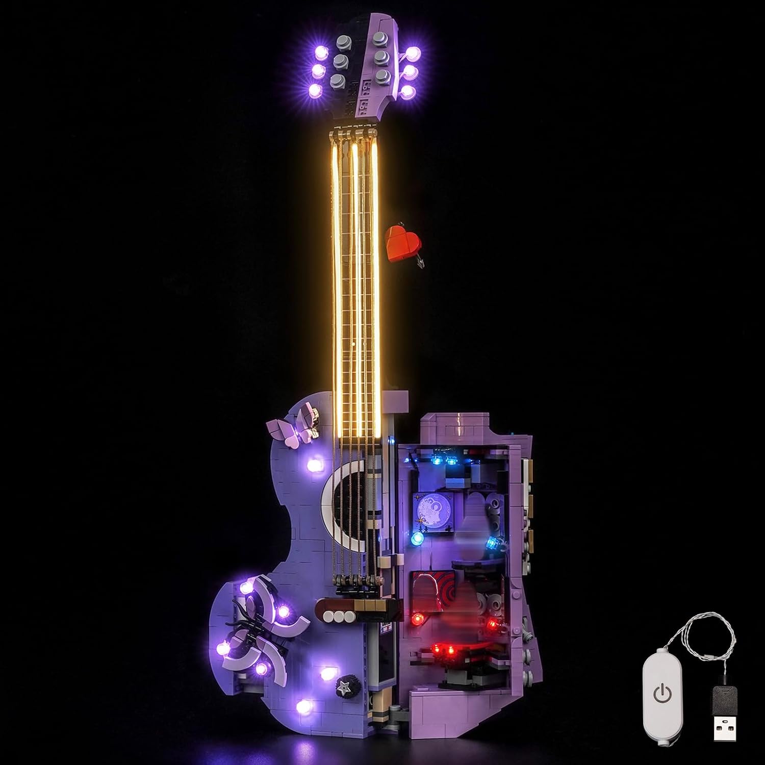 BRICKBLING LUZ COMPATIBLE CON LA GUITARRA DUAL DE LEGO OLIVIA RODRIGO - 1