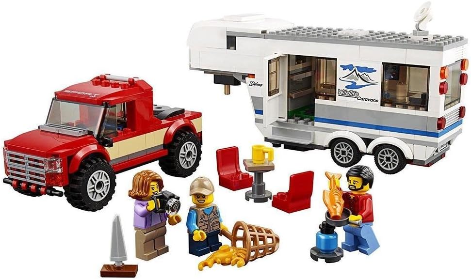 GRANDES VEHÍCULOS CAMIÓN Y CASA RODANTE LEGO CITY 60182. JUEGO DE CONSTRUCCIÓN 344 PIEZAS - 1