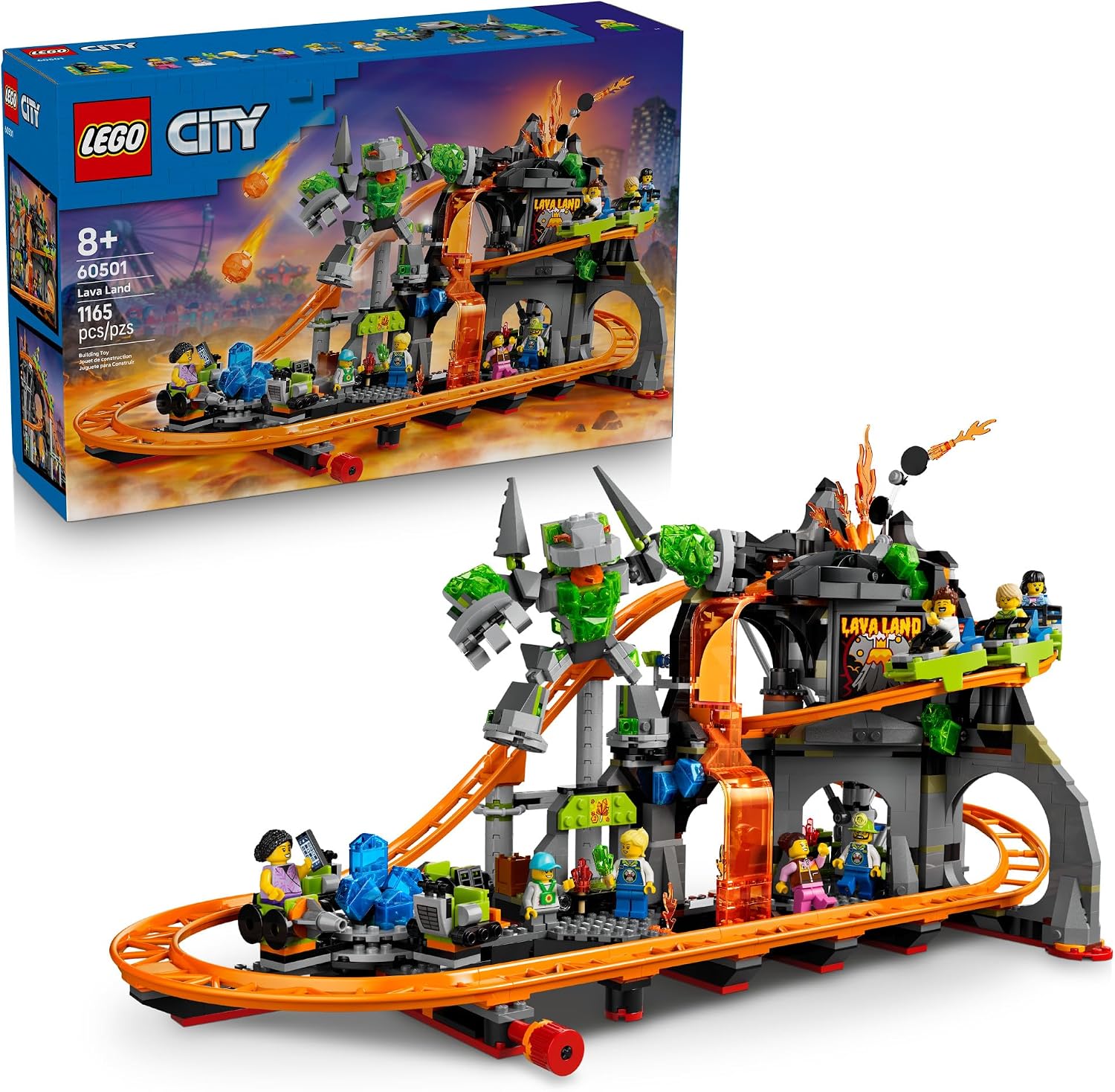LEGO CITY LAVA LAND ROLLER COASTER PARK 60501 - 1