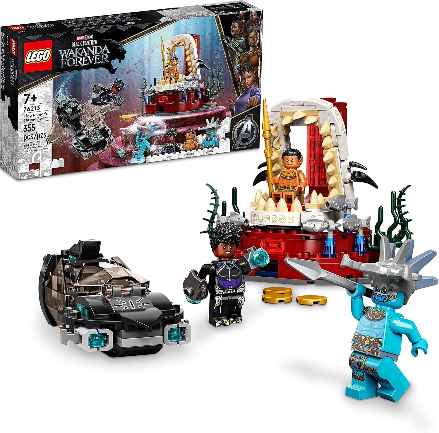 LEGO MARVEL BLACK PANTHER WAKANDA FOREVER KING NAMOR S THRONE KIT DE CONSTRUCCIÓN DE HABITACIÓN 76213, JUEGO DE CONSTRUCCIÓN - 1