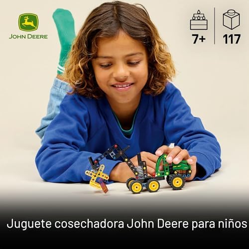 LEGO TECHNIC JOHN DEERE 1470H - COSECHADORA DE RUEDAS PARA NIÑOS, JUEGO DE VEHÍCULOS PESADOS CON SUSPENSIÓN Y DIRECCIÓN - 4