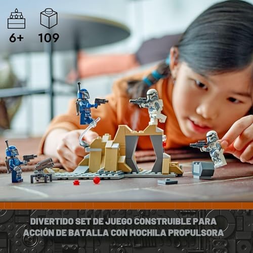 LEGO STAR WARS: THE MANDALORIAN EMBOSCADA EN MANDALORE PACK DE BATALLA, JUGUETE DE CONSTRUCCIÓN CON 4 MINIFIGURAS DE STAR - 6