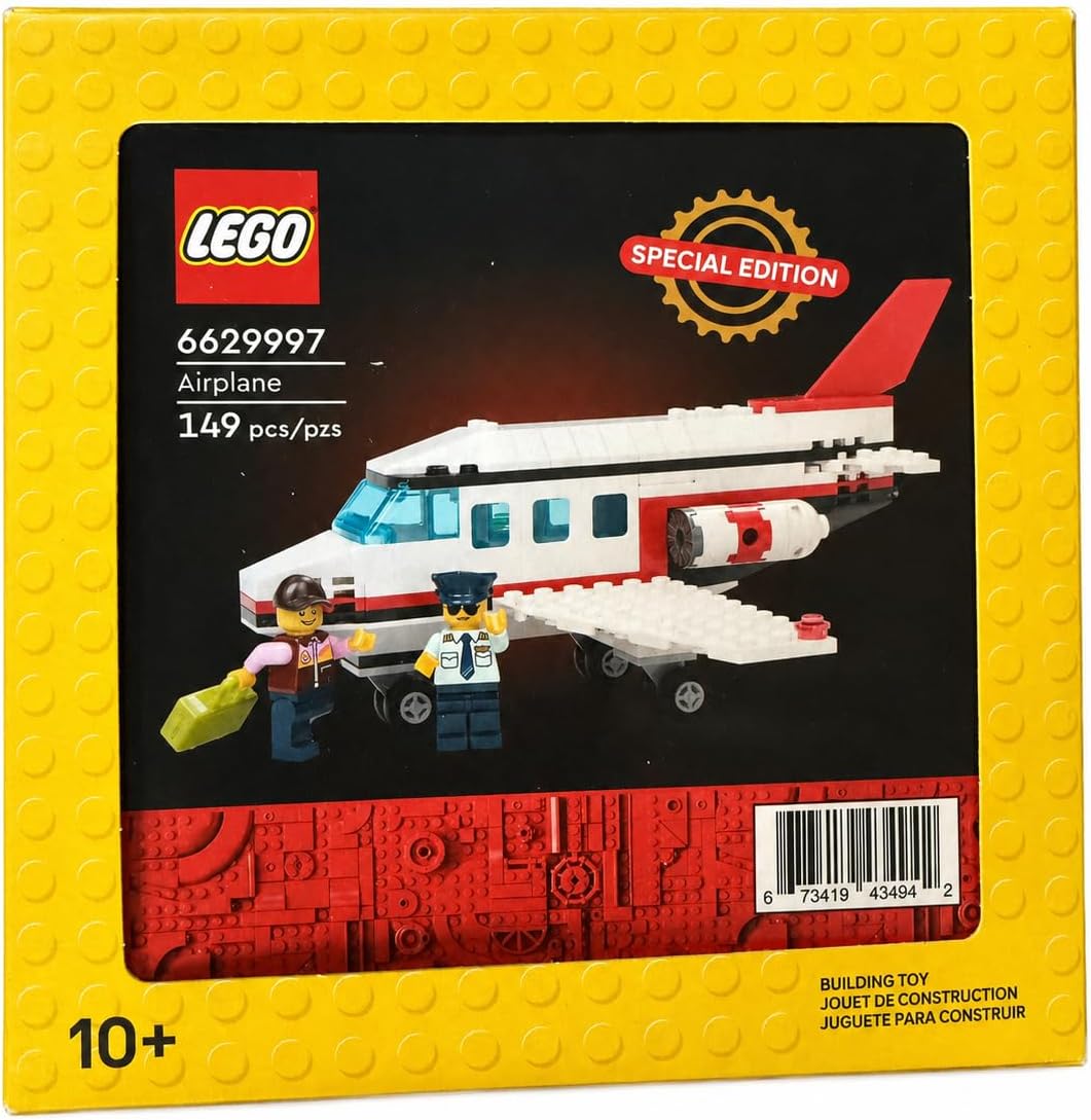 LEGO AVIÓN JUEGO DE CONSTRUCCIÓN DE AVIÓN DE PASAJEROS DE 149 PIEZAS CON MINIFIGURAS DE PILOTO Y MANIPULADOR DE EQUIPAJE, - 2