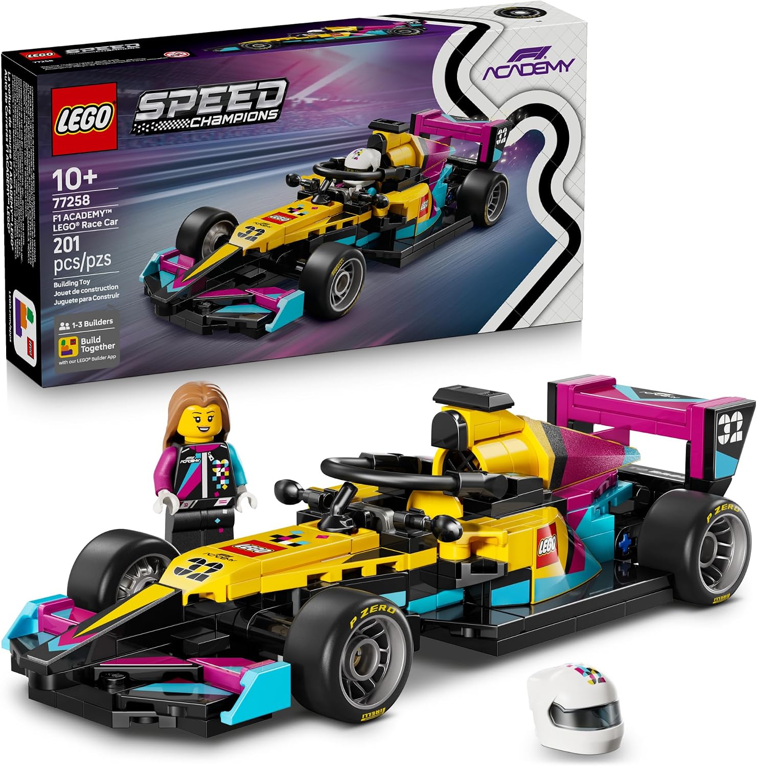 LEGO SPEED CHAMPIONS VEHÍCULO DE CARRERA DE LA ACADEMIA F1 - JUGUETE DE CONSTRUCCIÓN - VEHÍCULO DE CARRERA DE SIMULACIÓN - 1