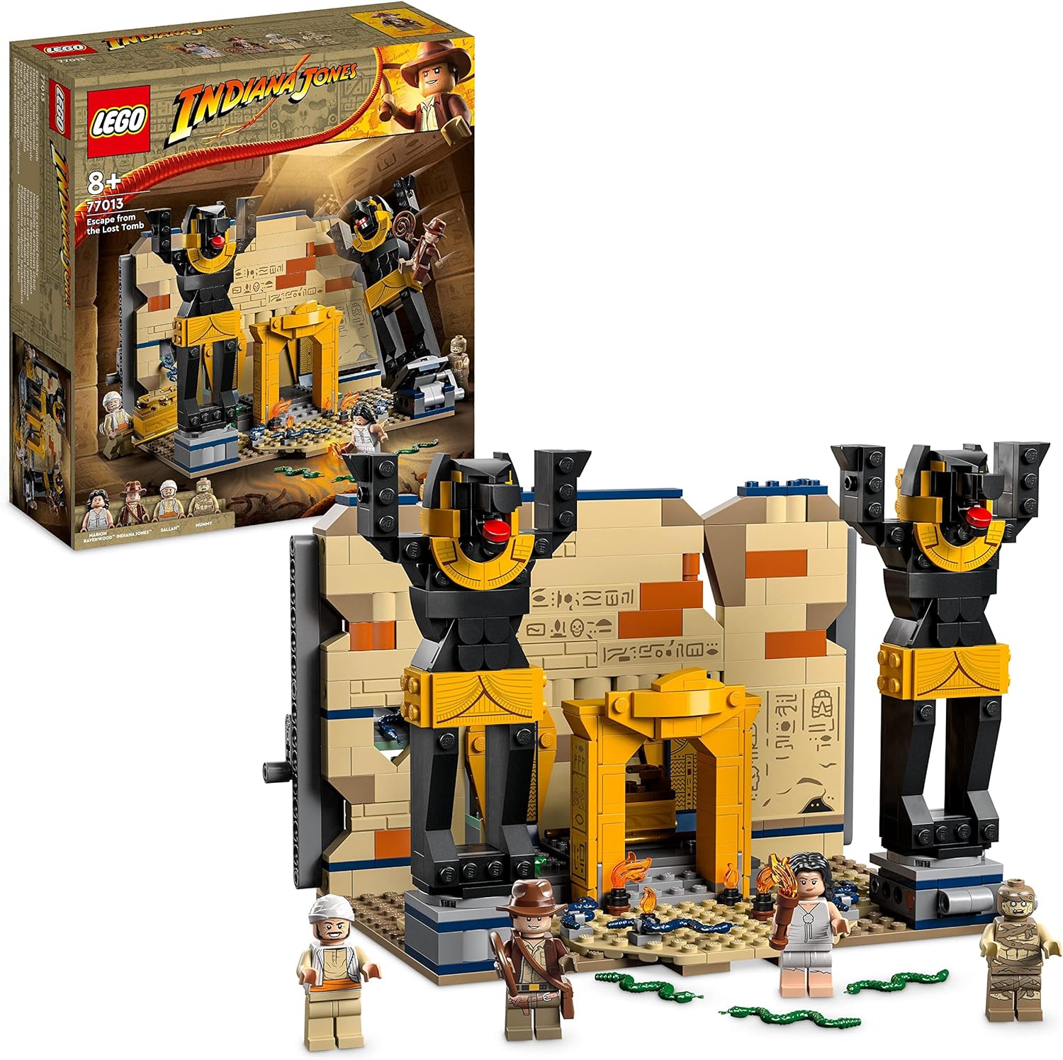 LEGO INDIANA JONES ESCAPE FROM THE TOMB - JUGUETE DE CONSTRUCCIÓN CON TEMPLO Y MOMIA MINI, JUEGO DE PELÍCULA DE CAZADOR - 1