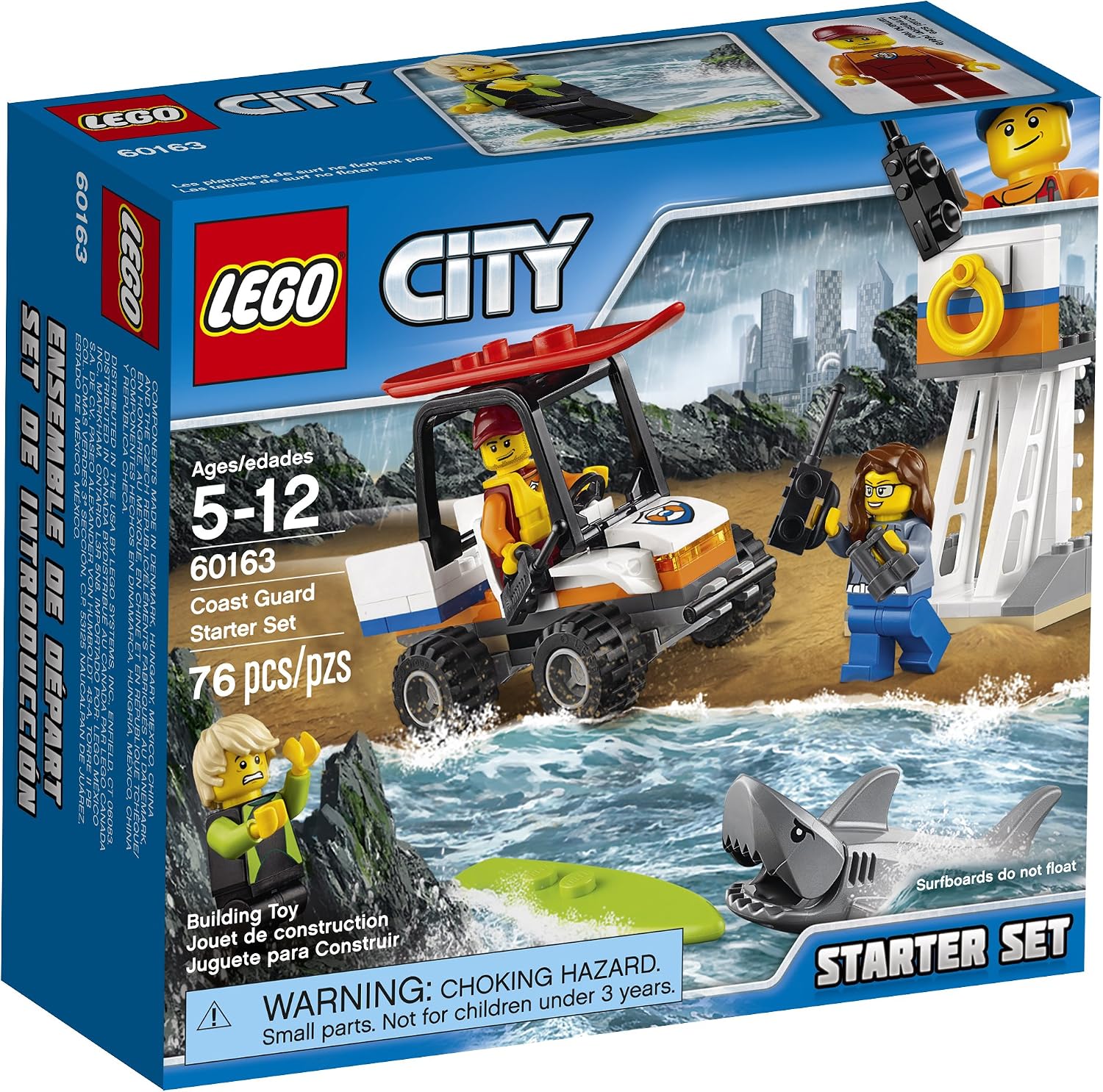 LEGO CITY COAST GUARD COAST GUARD STARTER SET 60163 KIT DE CONSTRUCCIÓN 76 PIEZAS - 1