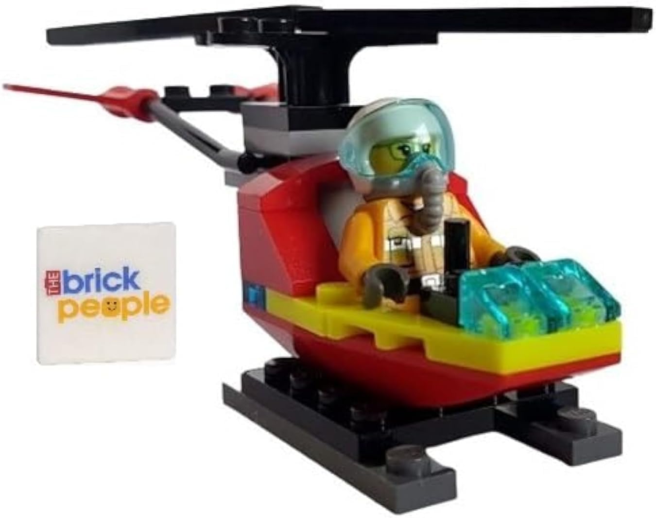 LEGO CIUDAD: MINIFIGURA DE BOMBERO EN HELICÓPTERO MAYORES DE 6 AÑOS MINI SET - 1