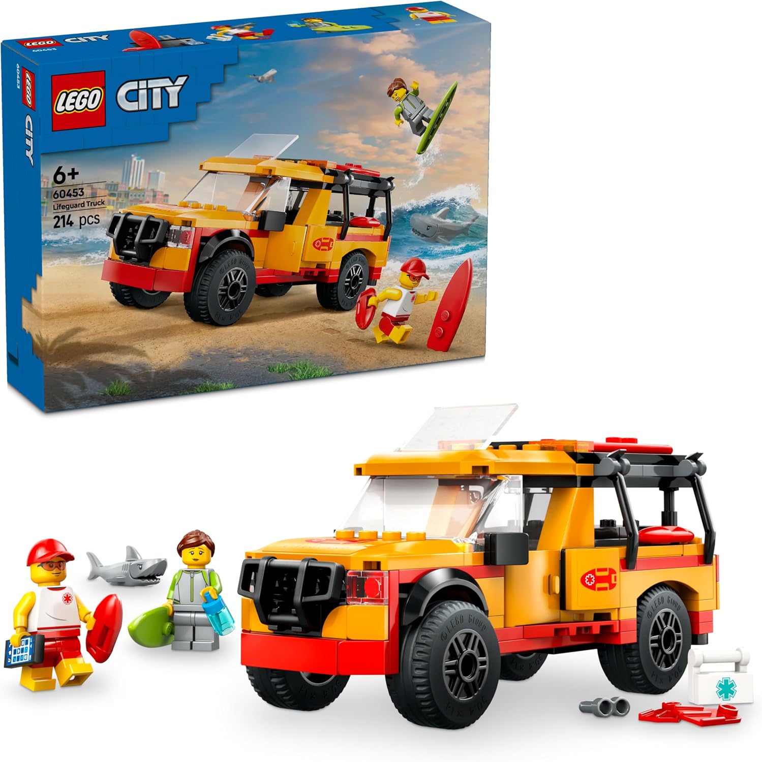 LEGO 60453 CITY LIFEGUARD RESCUE TRUCK TOY TOY BIRTHDAY PRESENT BLOCKS EDUCATIVO NIÑOS NIÑAS 6 AÑOS 7 AÑOS 8 9 AÑOS VEHÍCULO - 1
