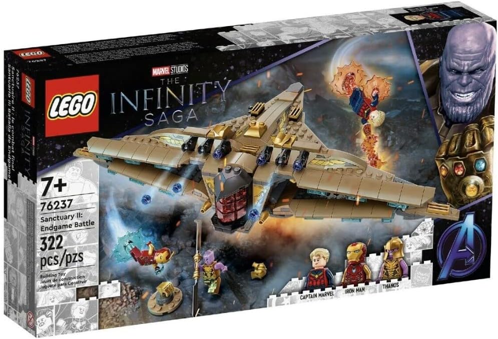 LEGO MARVEL SANCTUARY II ENDGAME BATTLE 76237 THANOS - JUGUETE DE CONSTRUCCIÓN DE NAVE ESPACIAL 322 PIEZAS REGALO 2021 - 1