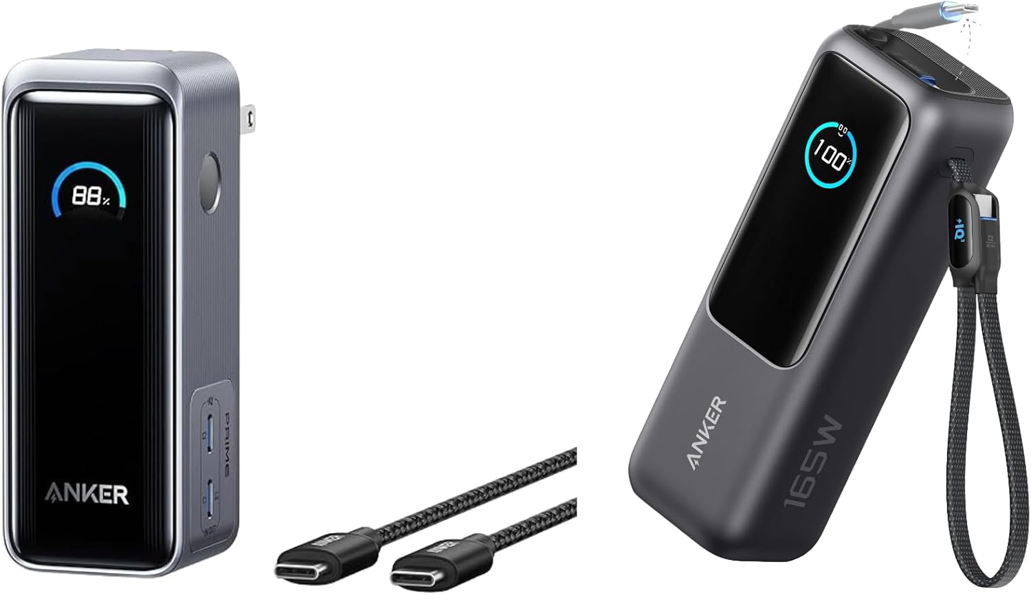 ANKER BANCO DE ENERGÍA PARA PORTÁTIL DE 25,000 MAH Y BANCO DE ENERGÍA PRIME 9,600 MAH PAQUETE - 1