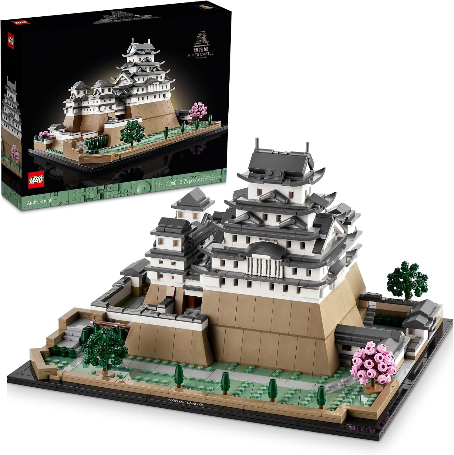 LEGO ARCHITECTURE LANDMARKS COLLECTION: HIMEJI CASTLE 21060 JUEGO DE CONSTRUCCIÓN, CONSTRUYE Y EXHIBE ESTE MODELO - 1