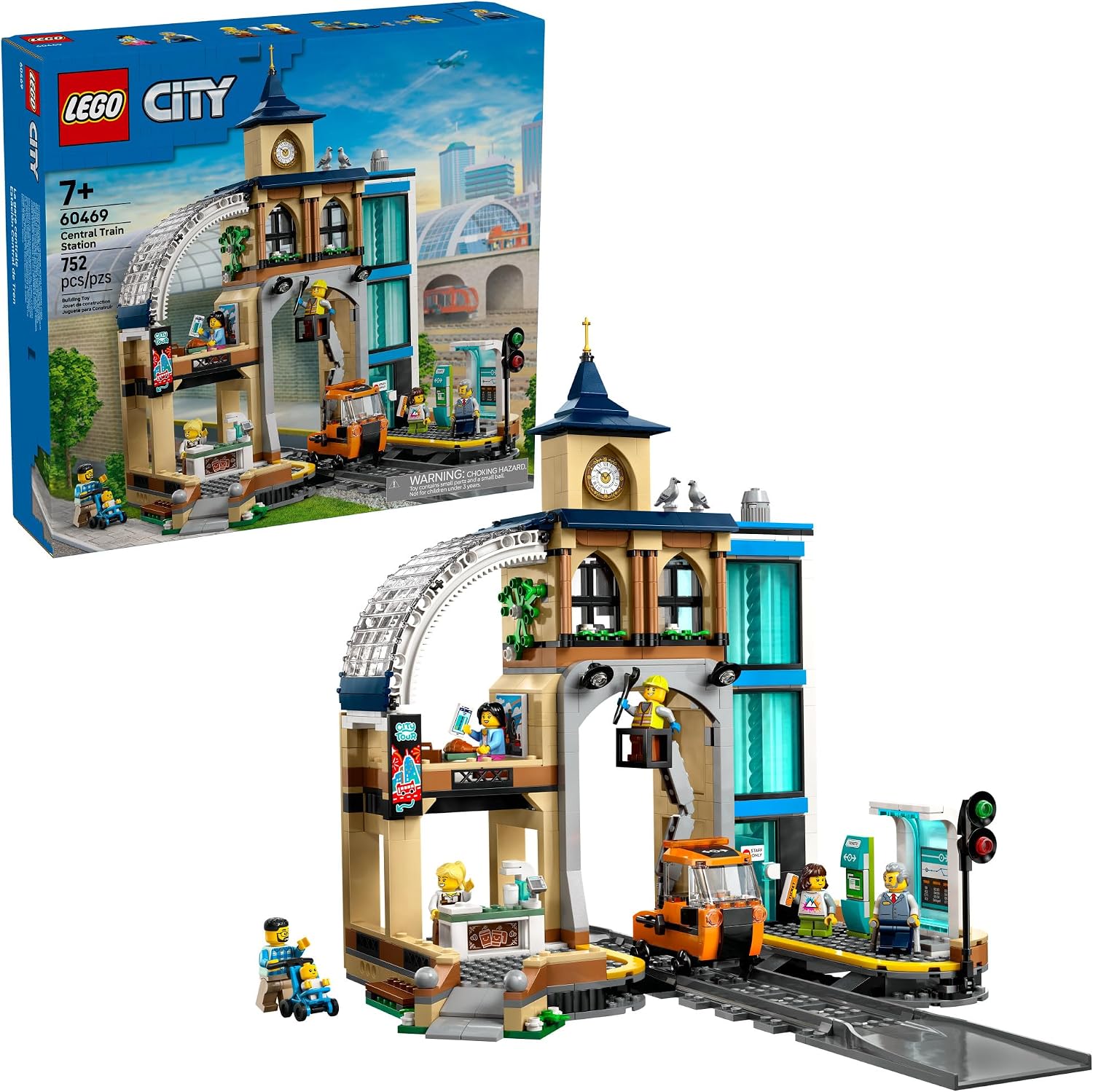 LEGO CITY CENTRAL TRAIN STATION - JUGUETE DE CONSTRUCCIÓN DE VARIOS NIVELES PARA NIÑOS Y NIÑAS, A PARTIR DE 7 AÑOS, BLOQUES - 1