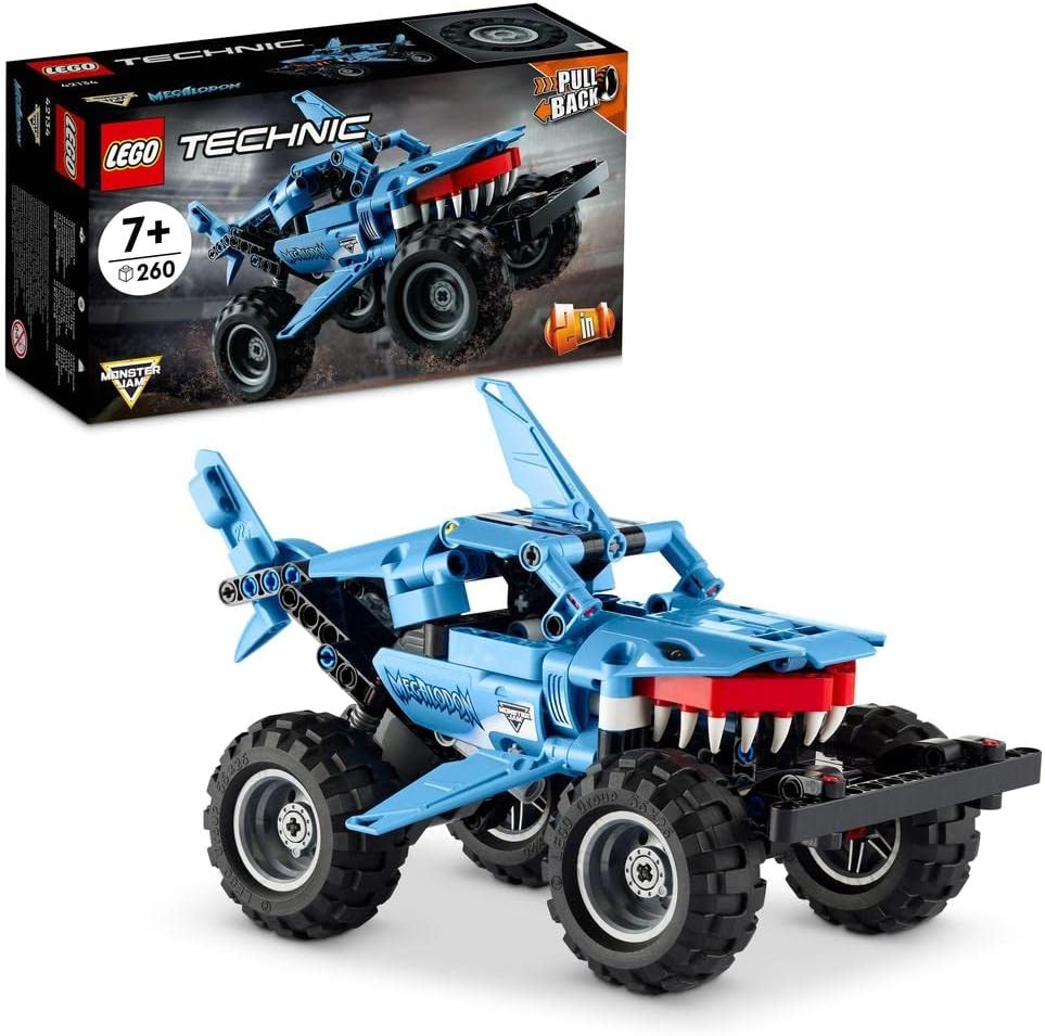 LEGO 42134 TECHNIC MONSTER JAM MEGALODON, AUTO DE TIBURÓN 2 EN 1 PARA AUTO DE CARRERAS BAJAS LUSCA - 1