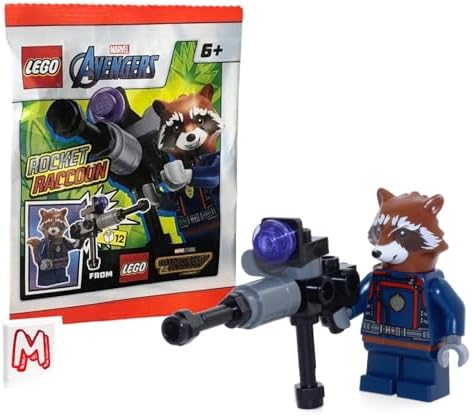 LEGO SUPER HEROES GUARDIANES DE LA GALAXIA VOL. 3 MINIFIGURA - MAPACHE COHETE CON BLASTER - 6