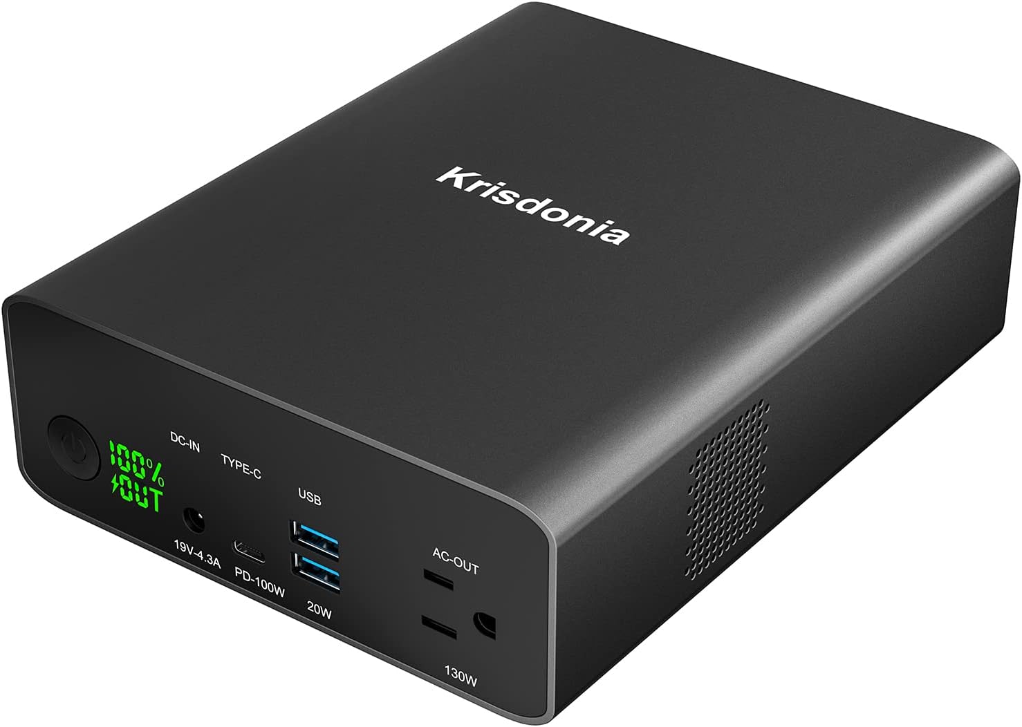 BANCO DE ENERGÍA CON TOMA DE CA, CARGADOR PORTÁTIL PARA LAPTOP, CARGADOR DE BATERÍA USB C DE 100 W, CARGA RÁPIDA, 80000 - 1