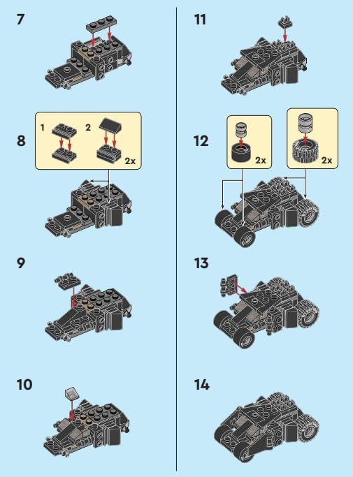 LEGO SUPERHEROES BATMAN: BATMOBILE - MINI SET 58 PIEZAS - MINIFIGURA NO INCLUIDA - 6