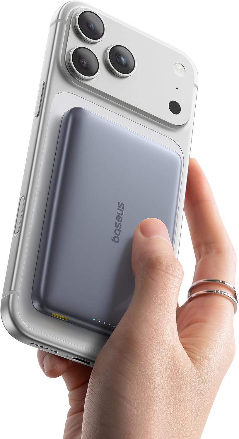 BASEUS PICOGO MAGSAFE CARGADOR PORTÁTIL, QI2 15W 0.5 ULTRA DELGADO 10000MAH BANCO DE ENERGÍA INALÁMBRICO, PAQUETE DE BATERÍA - 1
