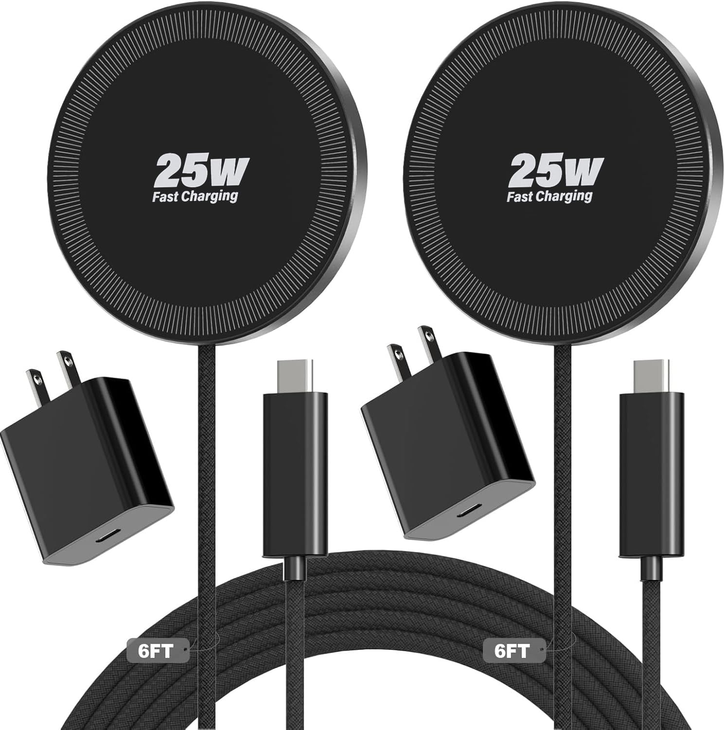 CARGADOR INALÁMBRICO MAGNÉTICO DE 25 W, ALMOHADILLA DE CARGA RÁPIDA DE 6 PIES, CARGA INALÁMBRICA PARA IPHONE 17 - 1