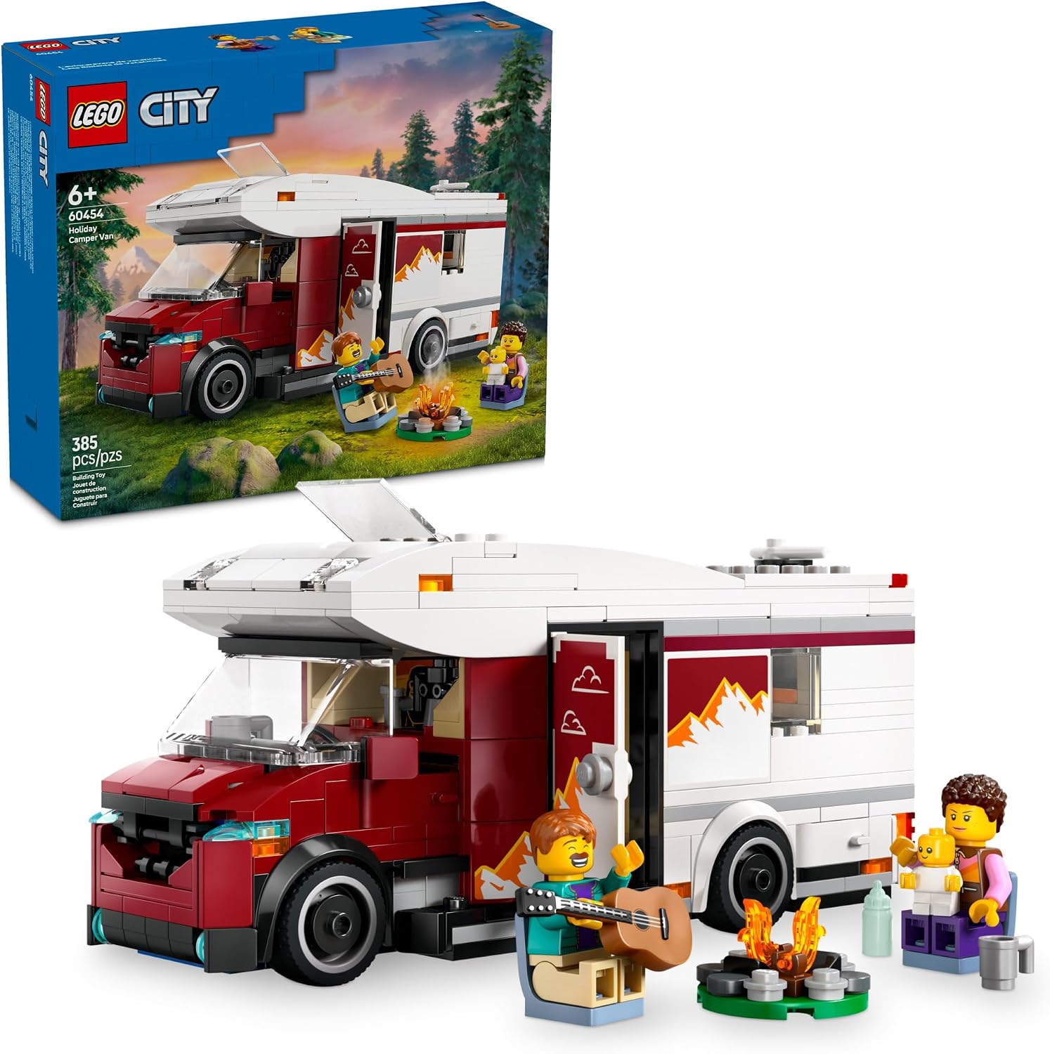 LEGO CITY - FURGONETA DE VACACIONES DE AVENTURA FESTIVA 60454 - JUEGO DE JUGUETES DE CONSTRUCCIÓN PARA NIÑOS, NIÑOS Y NIÑAS - 1