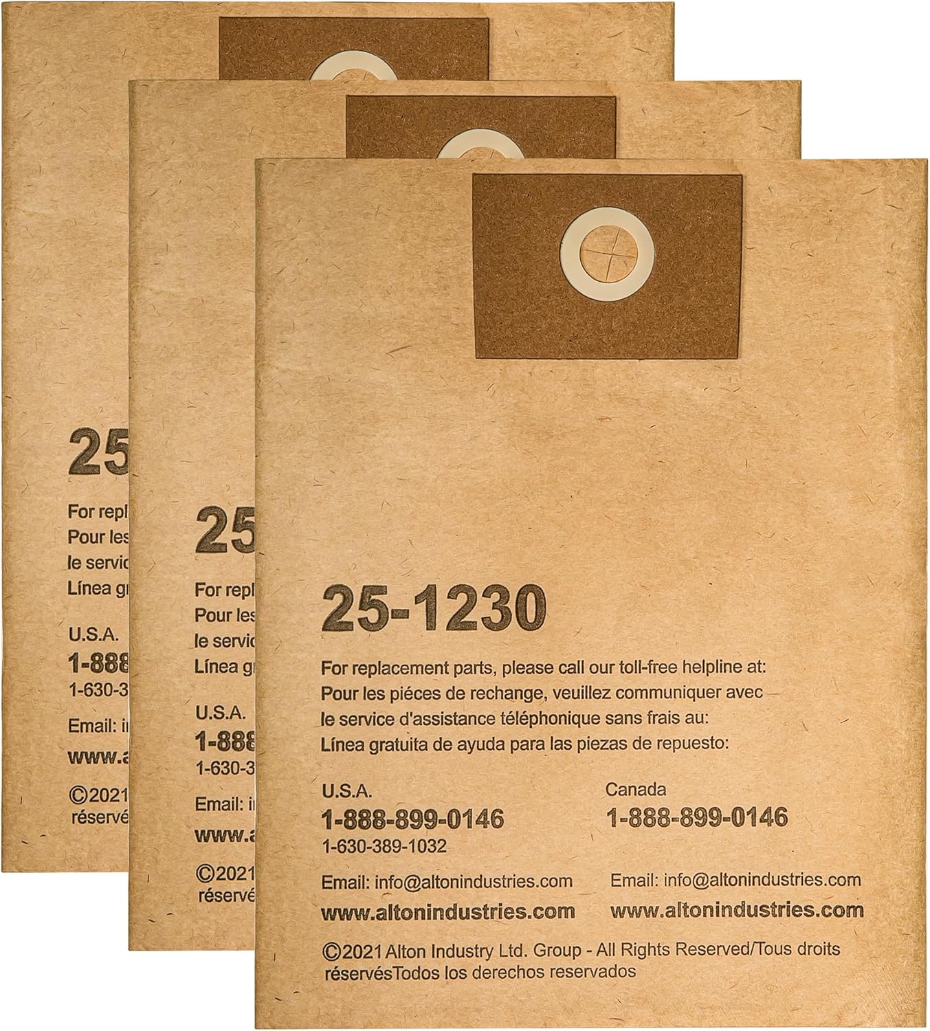 STANLEY 25-1230 BOLSA DE FILTRO DESECHABLE DE 4-5 GALONES PARA ASPIRADORAS HÚMEDAS/SECAS, PAQUETE DE 3 - 1