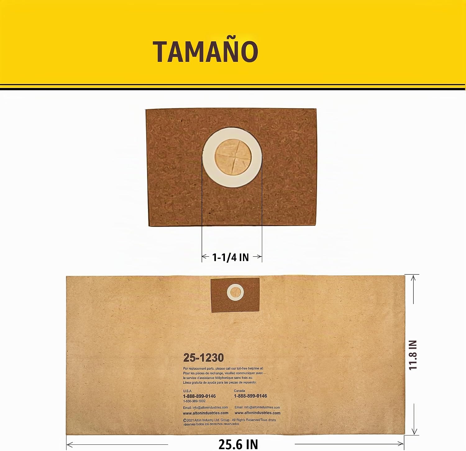 STANLEY 25-1230 BOLSA DE FILTRO DESECHABLE DE 4-5 GALONES PARA ASPIRADORAS HÚMEDAS/SECAS, PAQUETE DE 3 - 2