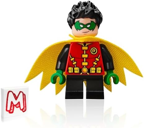 LEGO SUPER HEROES DC BATMAN MINIFIGURE - ROBIN MÁSCARA VERDE Y CAPA AMARILLA CON BASTÓN Y AZULEJOS MINIFIGURELAND 76122 - 6