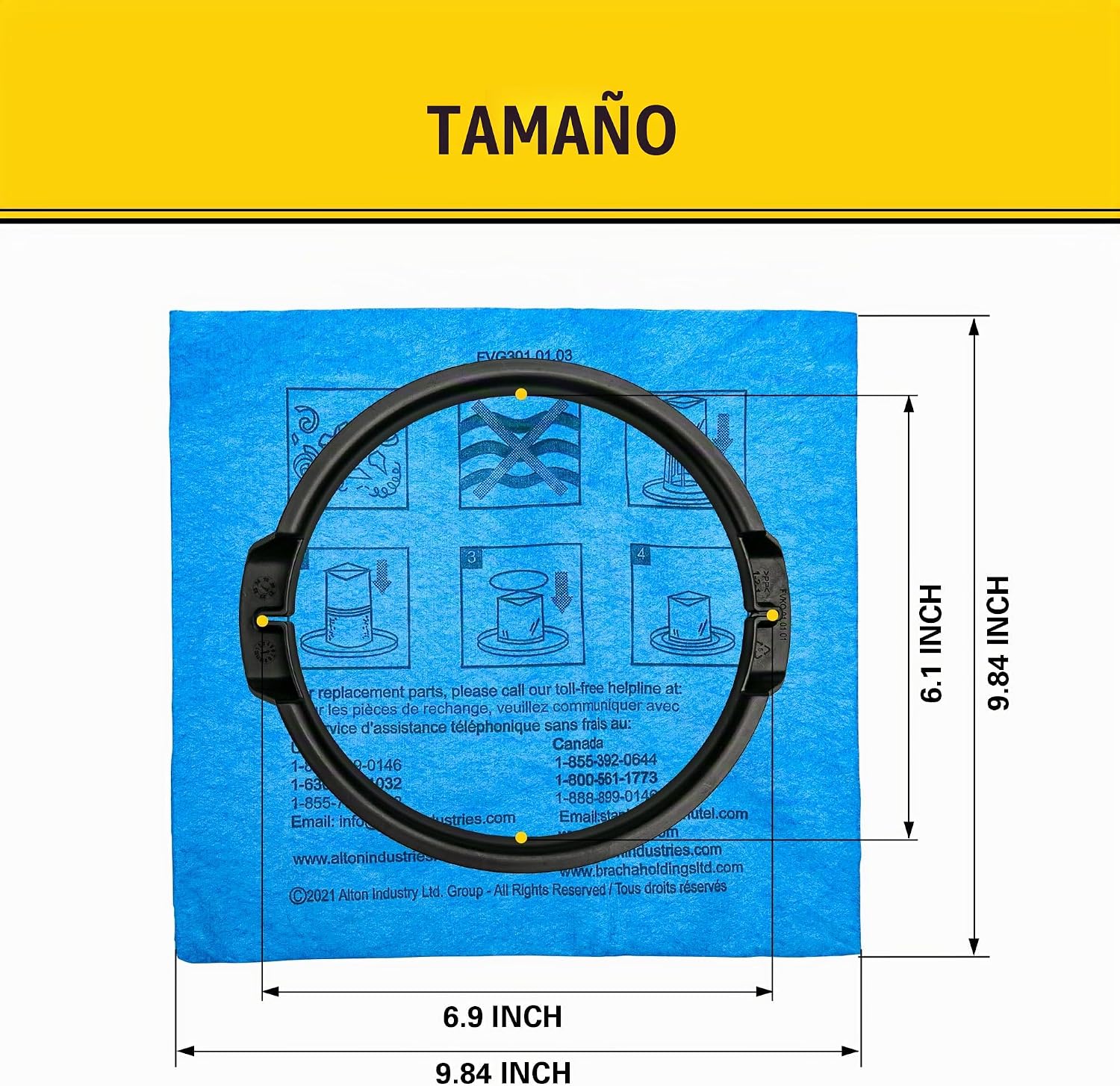 STANLEY FILTRO DE TELA AZUL REUTILIZABLE CON ANILLO DE ABRAZADERA 19-1500 PARA ASPIRADORAS HÚMEDAS/SECAS DE 5-6 GALONES, - 2