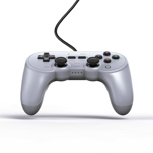 8BITDO PRO 2 WIRED CONTROLLER FOR SWITCH, WINDOWS, STEAM DECK Y RASPBERRY PI GRAY EDITION - 6