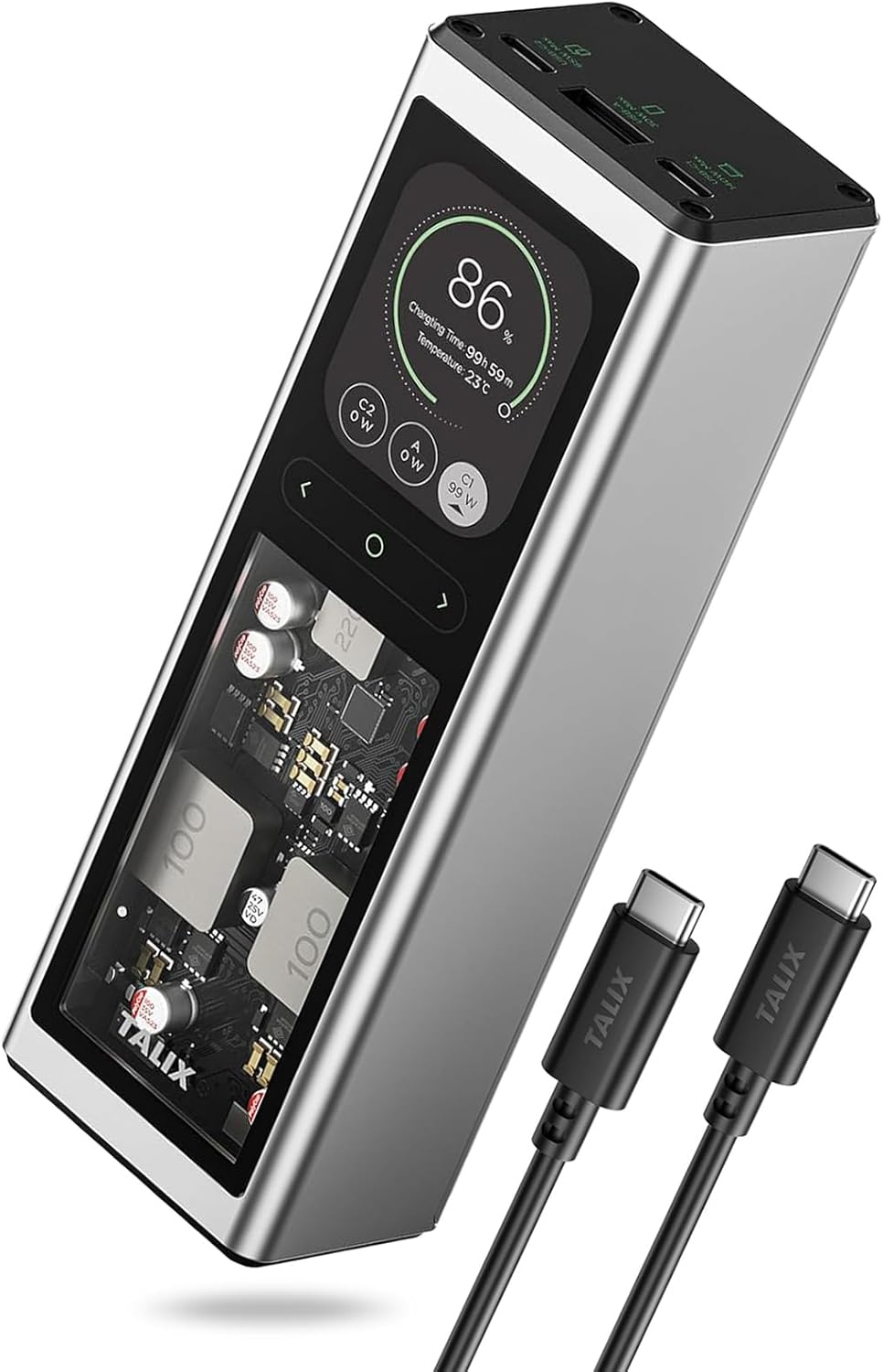 TALIX BANCO DE ENERGÍA DE 140 W, BANCO DE ENERGÍA PARA PORTÁTIL DE 20000 MAH, CARGADOR PORTÁTIL PD 3.1 DE CARGA RÁPIDA CON 3 - 1