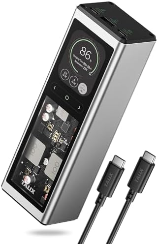 TALIX BANCO DE ENERGÍA DE 140 W, BANCO DE ENERGÍA PARA PORTÁTIL DE 20000 MAH, CARGADOR PORTÁTIL PD 3.1 DE CARGA RÁPIDA CON 3 - 6