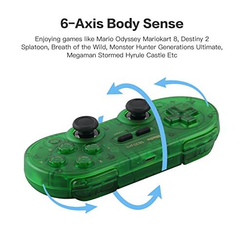 8BITDO SN30 PRO - GREEN,SWITCH WIRELESS BLUETOOTH GAME CONTROLLER GAMEPAD - 6