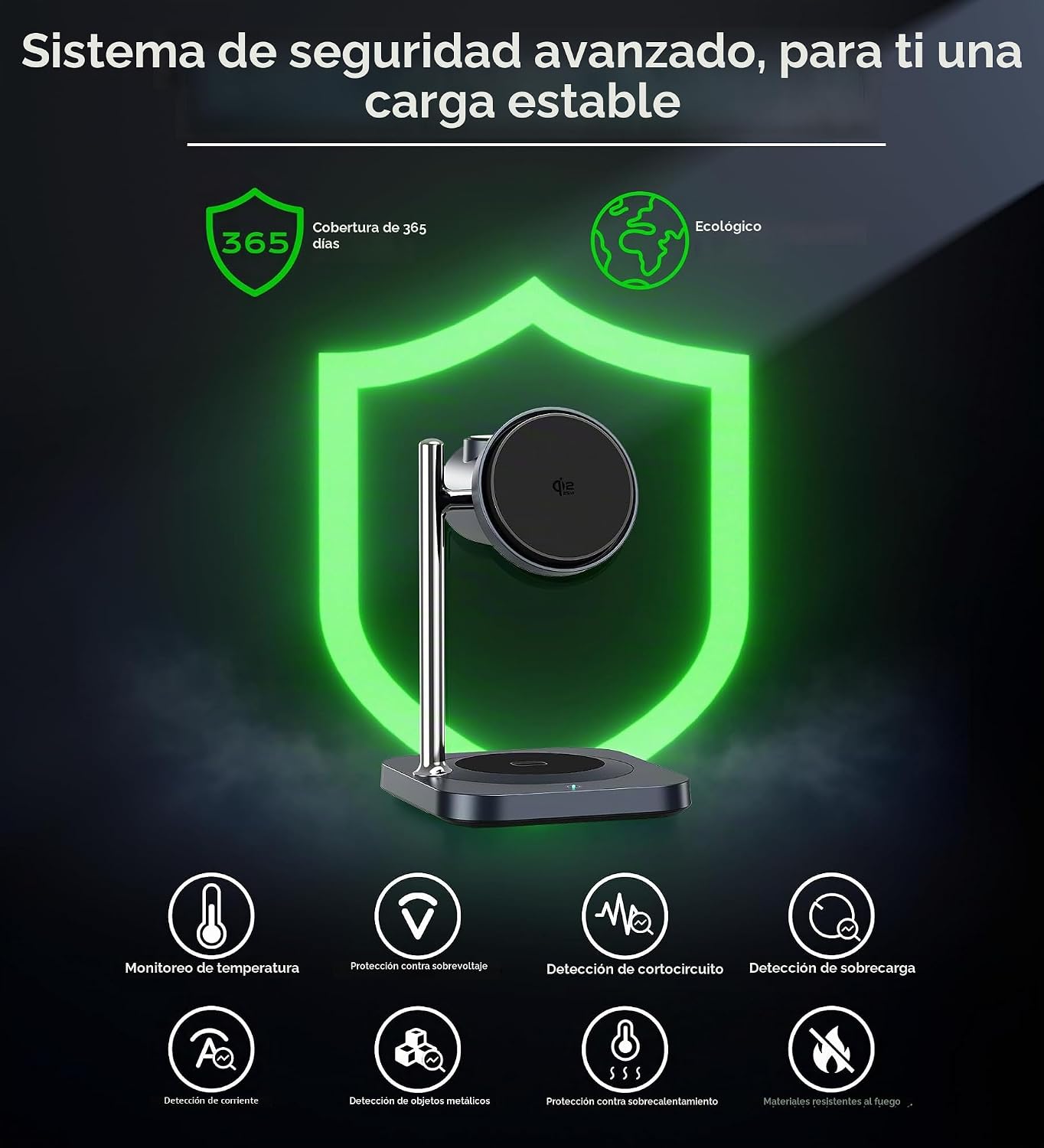 QI2.2 - ESTACIÓN DE CARGA MAGNÉTICA 3 EN 1 DE 25 W PARA DISPOSITIVOS - 6