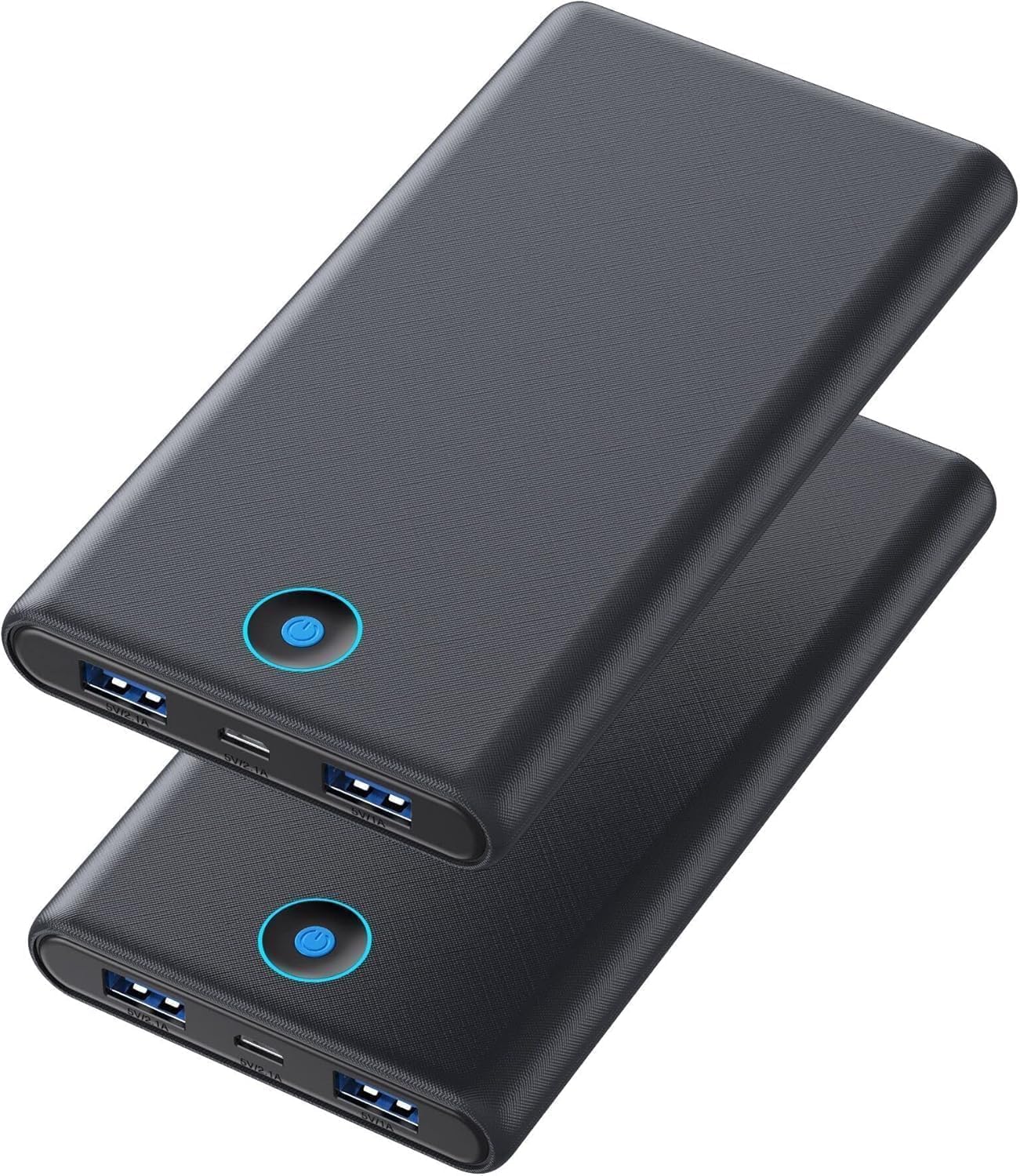 PAQUETE DE 2 CARGADOR PORTÁTIL DE 20000 MAH, BATERÍA DE CARGA RÁPIDA ULTRADELGADA CON SALIDAS USB DUALES, CARGADOR - 1
