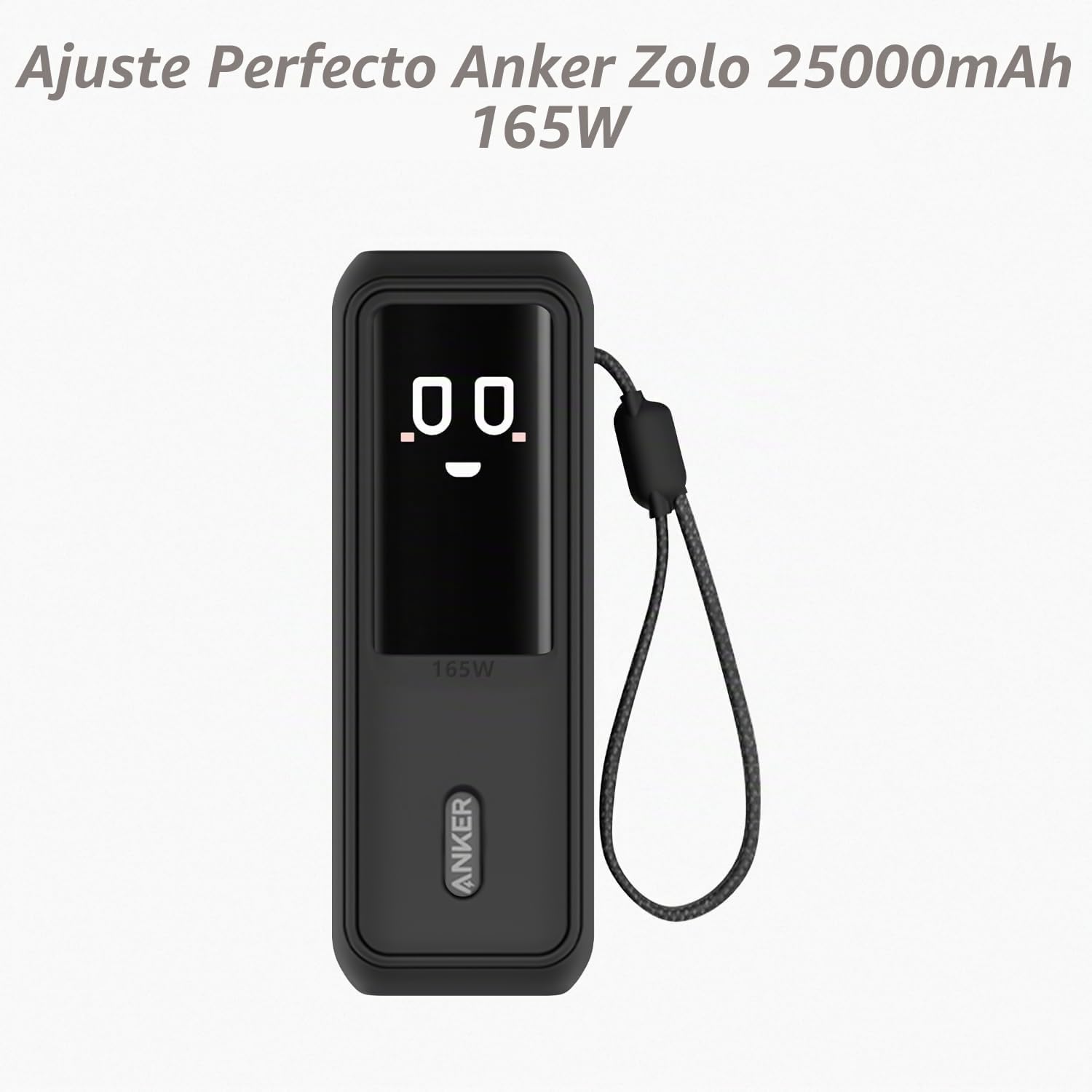 GEIOMOO FUNDA DE SILICONA SUAVE PARA PORTÁTIL ANKER POWER BANK 25000MAH, CUBIERTA FLEXIBLE RESISTENTE A LOS ARAÑAZOS NEGRO - 2