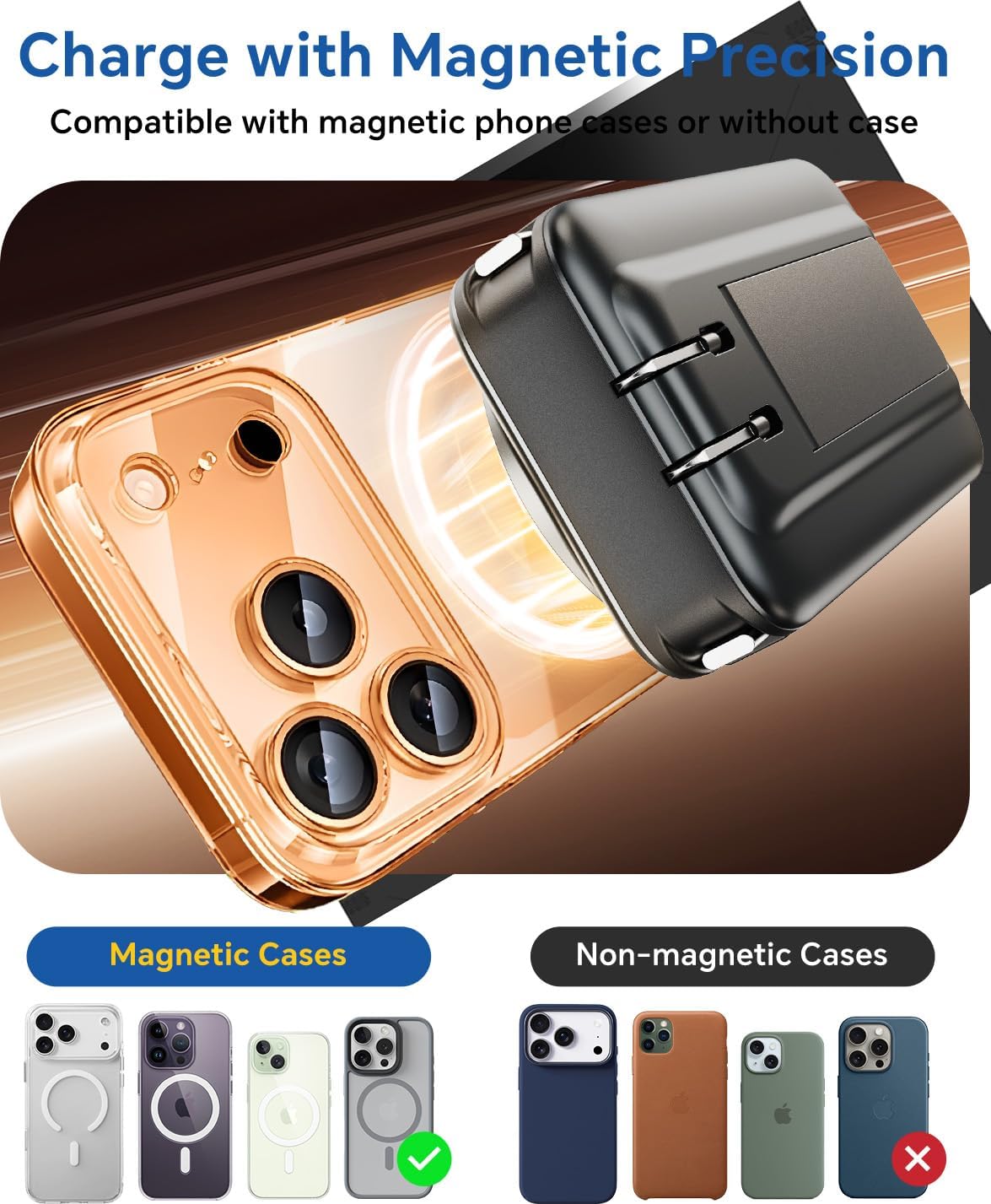 DR.HILL BATERÍA MAGNÉTICA DE CAPACIDAD REAL DE 10000 MAH, CARGADOR PORTÁTIL DE CARGA RÁPIDA DE 22.5 W CON CABLES INTEGRADOS - 3