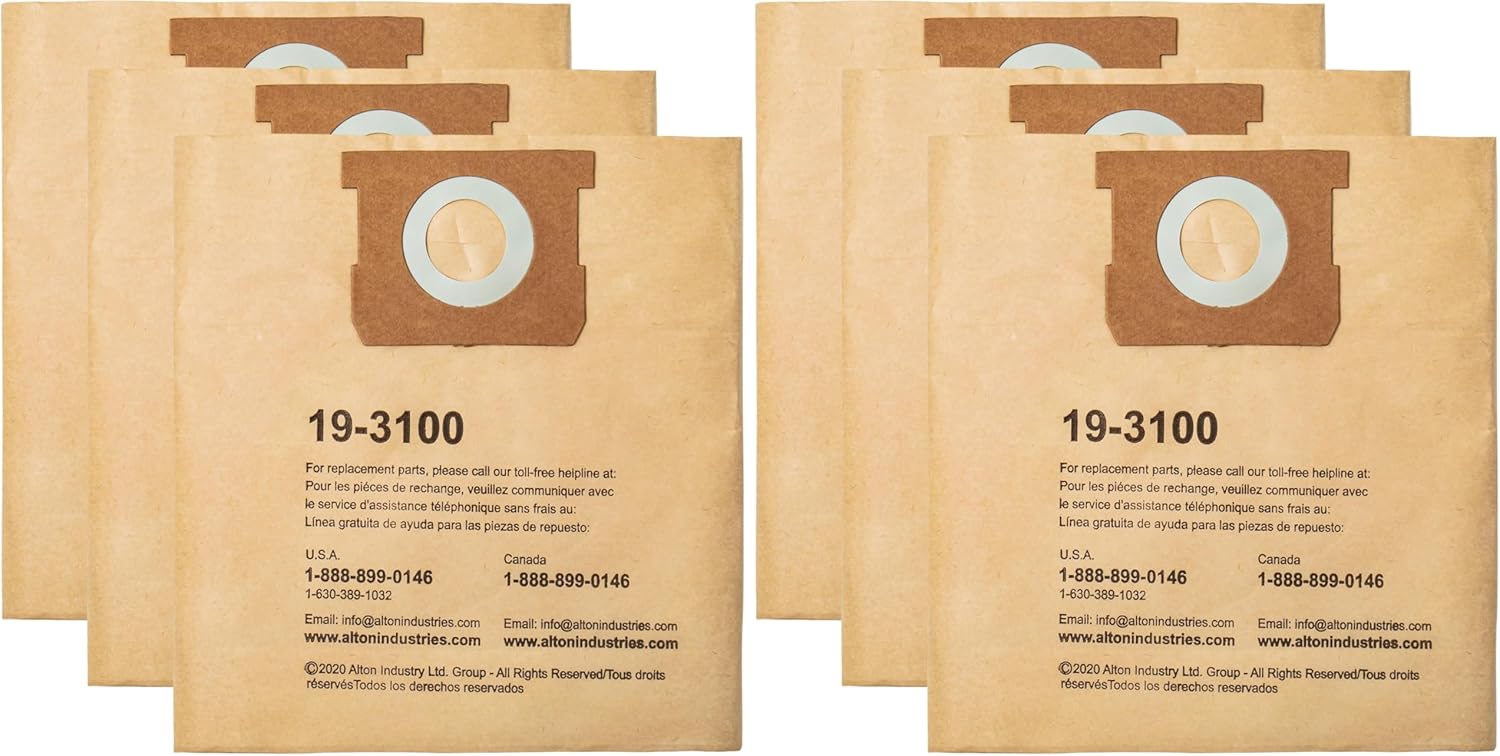 STANLEY BOLSA DE FILTRO 19-3100, PARA ASPIRADORA HÚMEDA/SECA DE 5-8 GALONES, COMPATIBLE CON STANLEY SL18115 SL18115P SL18116 - 1