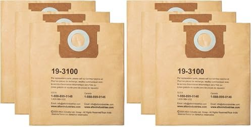 STANLEY BOLSA DE FILTRO 19-3100, PARA ASPIRADORA HÚMEDA/SECA DE 5-8 GALONES, COMPATIBLE CON STANLEY SL18115 SL18115P SL18116 - 6