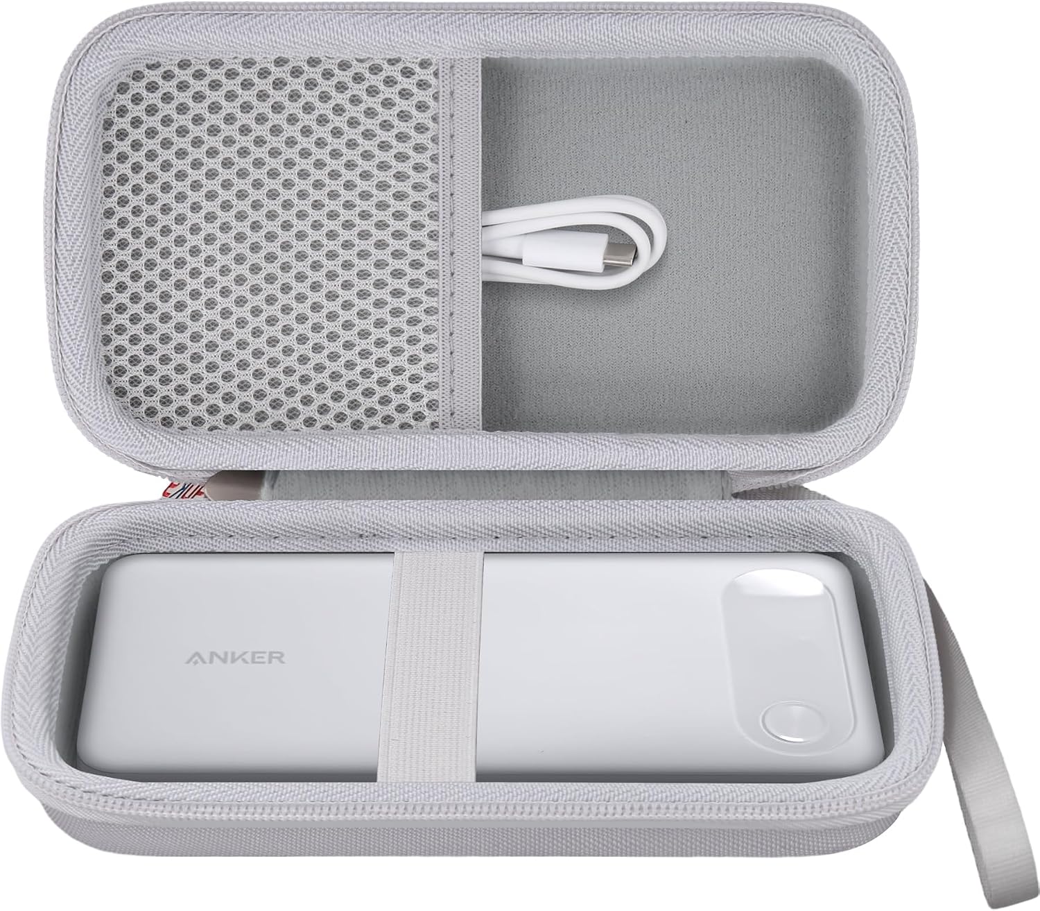 KHANKA ESTUCHE DE VIAJE PARA BANCO DE ENERGÍA ANKER, CARGADOR PORTÁTIL DE 20,000 MAH, SOLO FUNDA BLANCO - 6