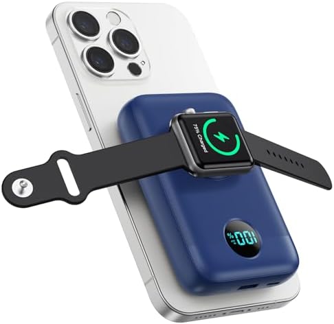 CARGADOR PORTÁTIL MAGNÉTICO CON CARGADOR DE APPLE WATCH, 10800 MAH, 25 W PD, CARGADOR DE ENERGÍA INALÁMBRICO DE CARGA - 4