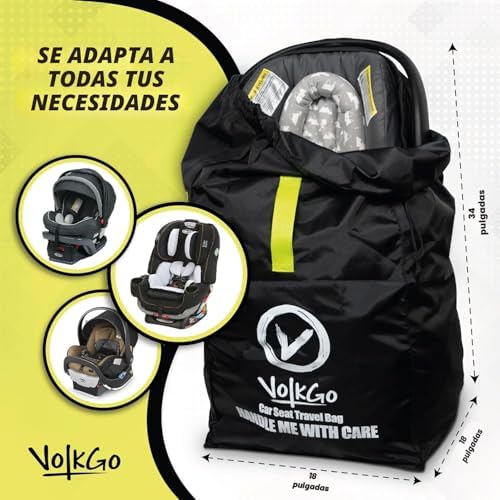 BOLSA DE VIAJE PARA ASIENTO DE COCHE PARA AVIÓN CON CORREAS ACOLCHADAS DE MOCHILA PARA EL HOMBRO, BOLSA DE FACTURACIÓN - 6