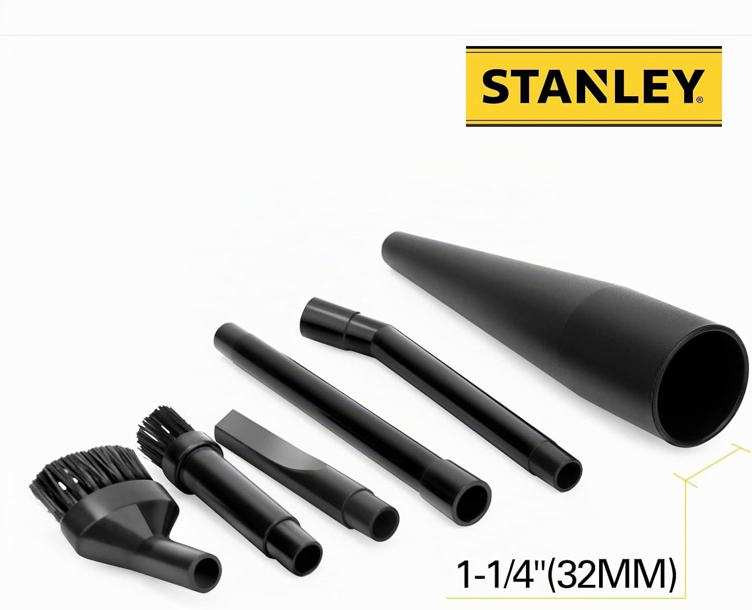 STANLEY 13-1584 KIT DE LIMPIEZA MICRO ACCESORIOS DE VACÍO PARA ASPIRADORA HÚMEDA/SECA MANGUERA DE 1-1/4 PULGADAS, PAQUETE - 2