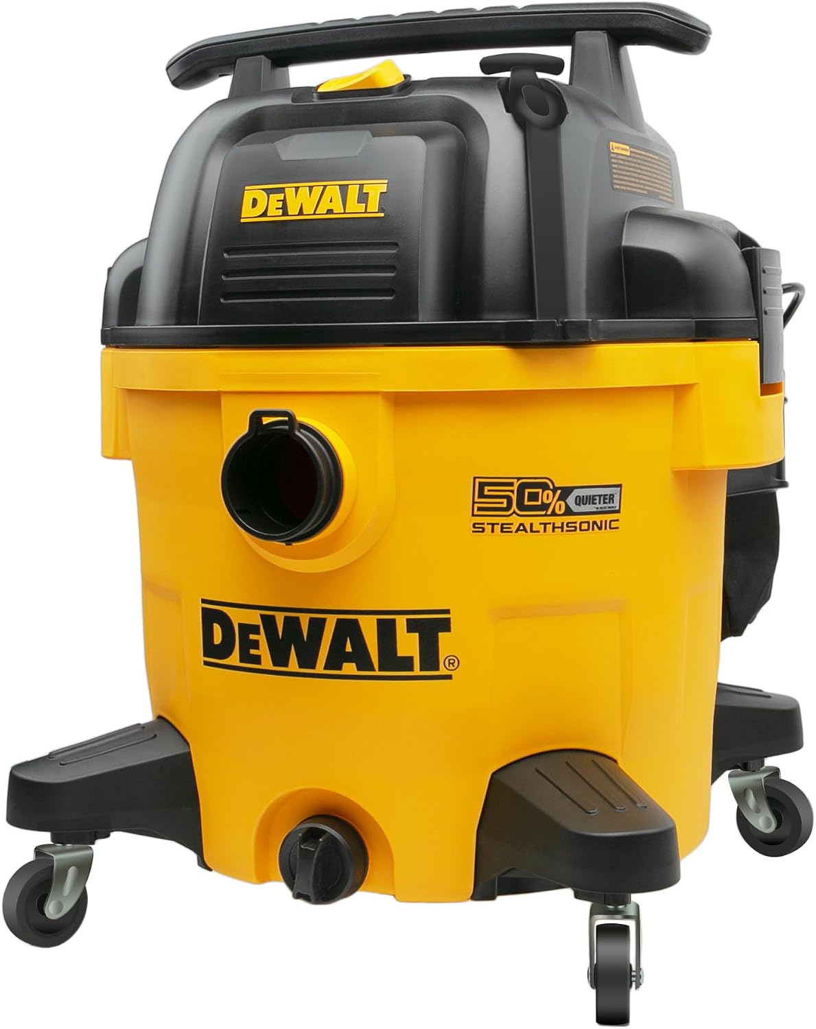 DEWALT 10 GALONES 5.0 HP PICO STEALTHSONIC ASPIRADORA DE TALLER HÚMEDA Y SECA, ASPIRADORA HÚMEDA Y SECA ULTRA SILENCIOSA, - 1