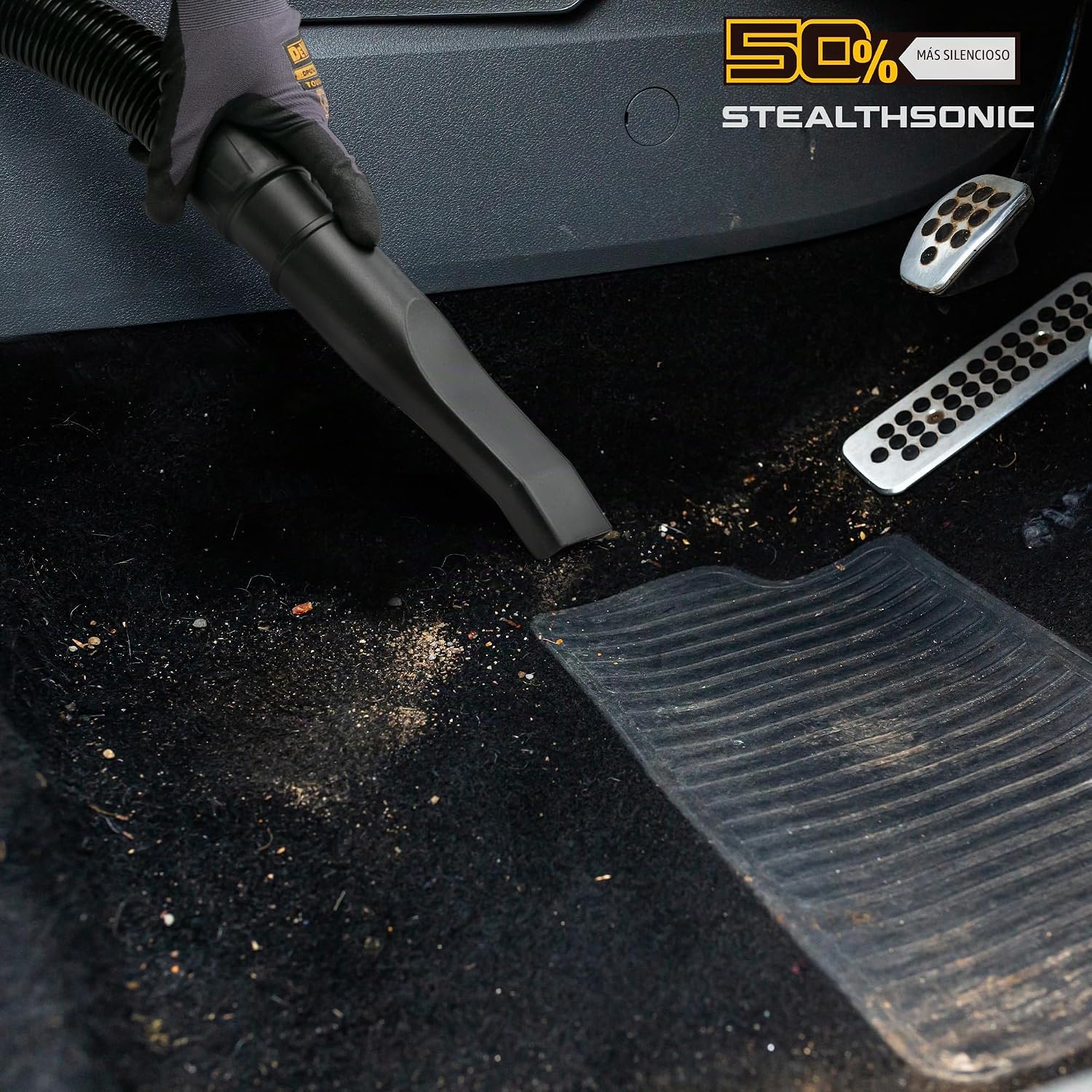 DEWALT 10 GALONES 5.0 HP PICO STEALTHSONIC ASPIRADORA DE TALLER HÚMEDA Y SECA, ASPIRADORA HÚMEDA Y SECA ULTRA SILENCIOSA, - 2