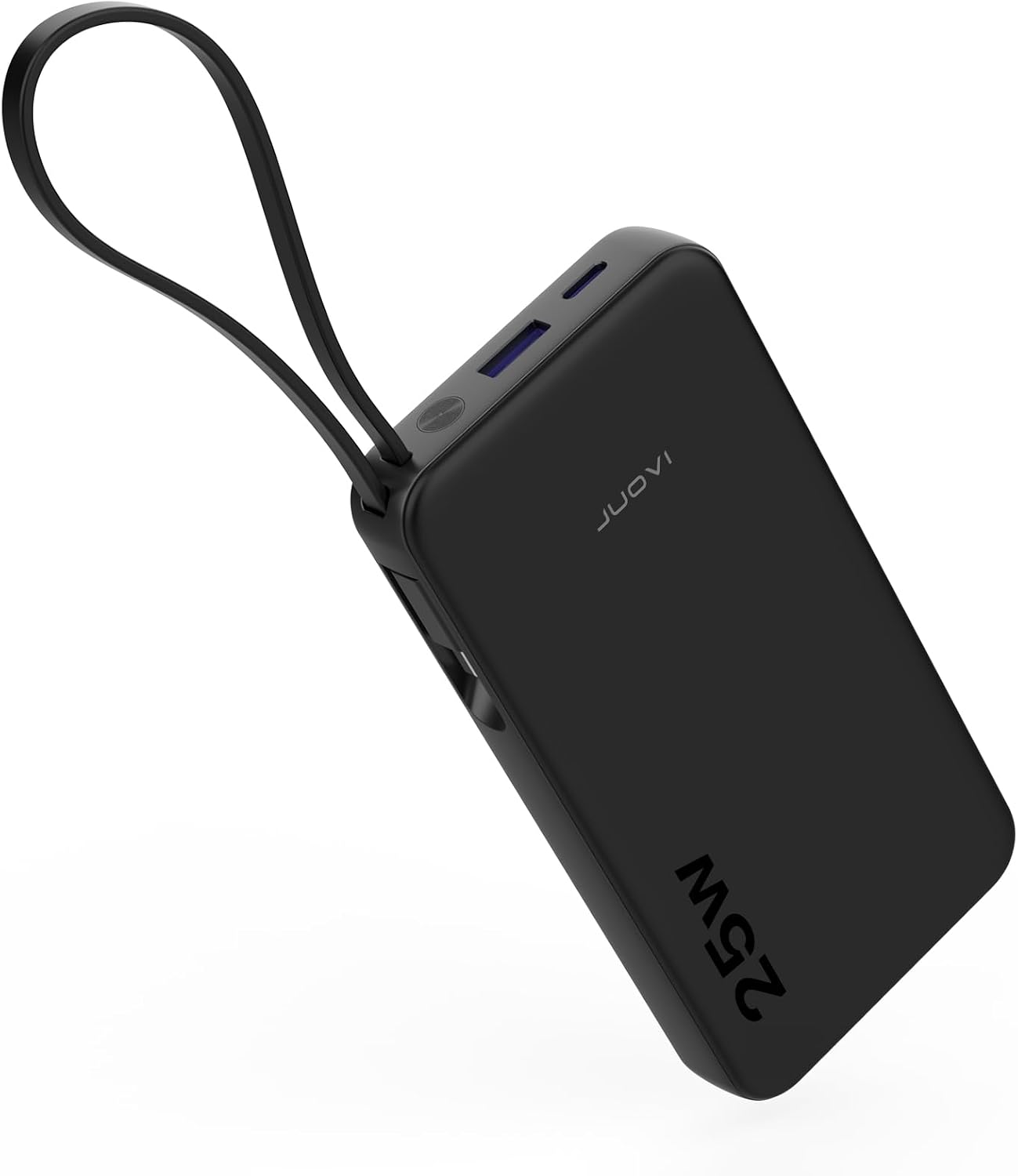 JUOVI CARGADOR PORTÁTIL DE 25W 10000MAH POWER BANK CABLE USB-C INCORPORADO - 1