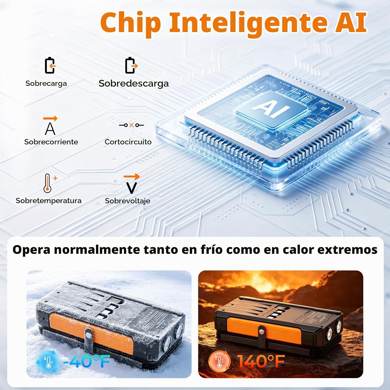 CARGADOR SOLAR DE 20000 MAH, CARGADOR PORTÁTIL INTEGRADO CON 4 CABLES CABLE DE SALIDA DE MICRÓFONO/USB-C/IOS, CABLE - 6
